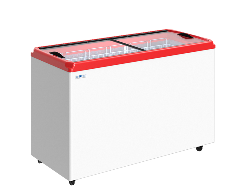 Морозильный ларь Italfrost с прямыми раздвижными  крышками ЛВН 500П (CF 500 F) купить в Минске и Беларуси длиной 1400 мм