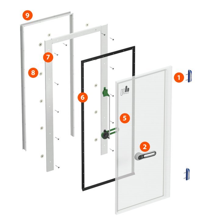 Конструкция дверей премиальной серии R с фурнитурой «Райбах» (Rahrbach)