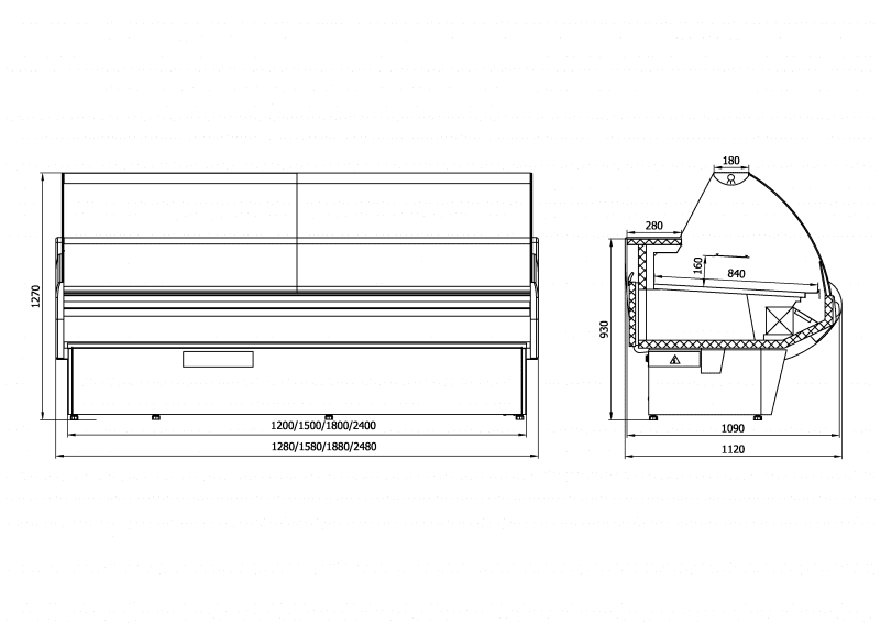 динамическим охлаждением с гнутыми стеклами