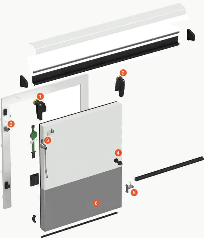 Конструкция откатной двери