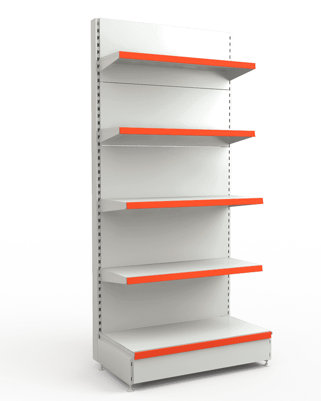 Торговый стеллаж пристенный без фриза (2000-1300-500 мм