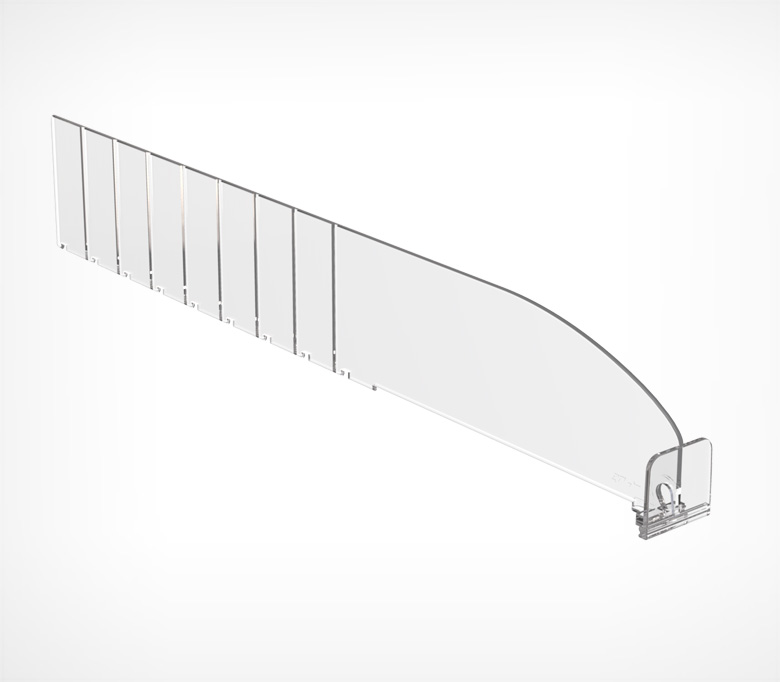 Разделитель пластиковый обламывающийся высотой 60 мм c передним ограничителем