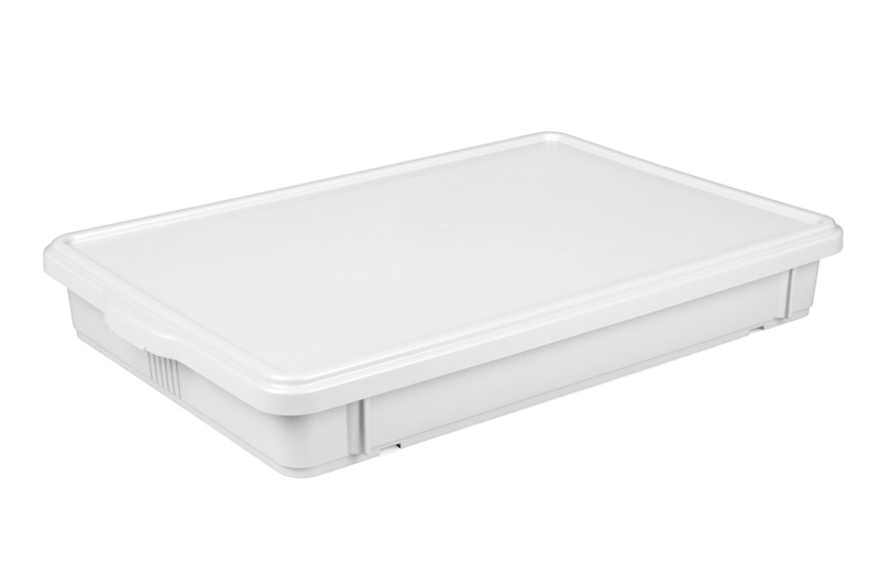 Лоток для теста Рестола с крышкой белый