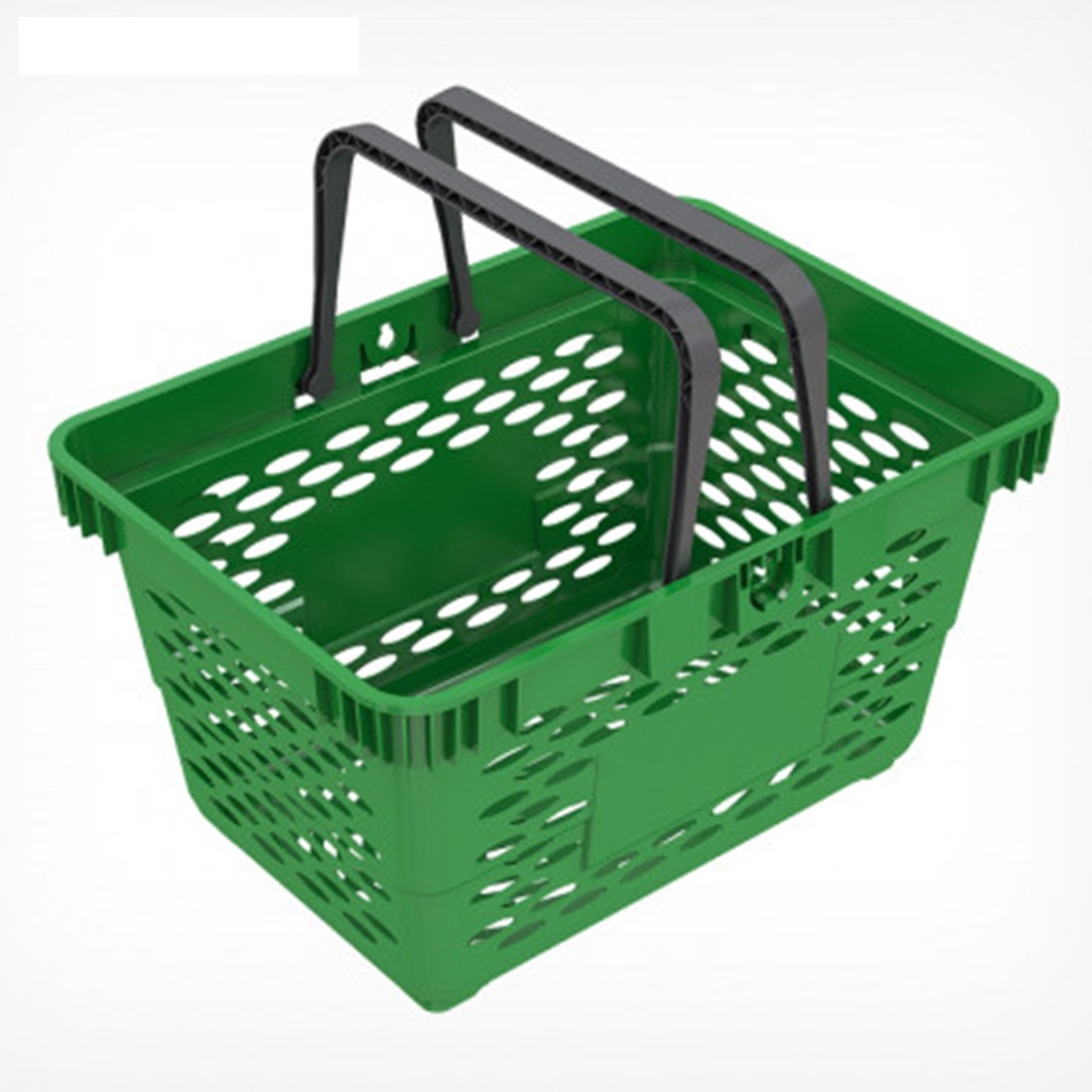 Корзина покупательская в магазин 20 л в зеленом цвете