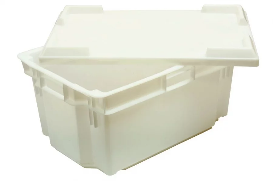Ящик N34 пластиковый с крышкой 615х410х310 мм